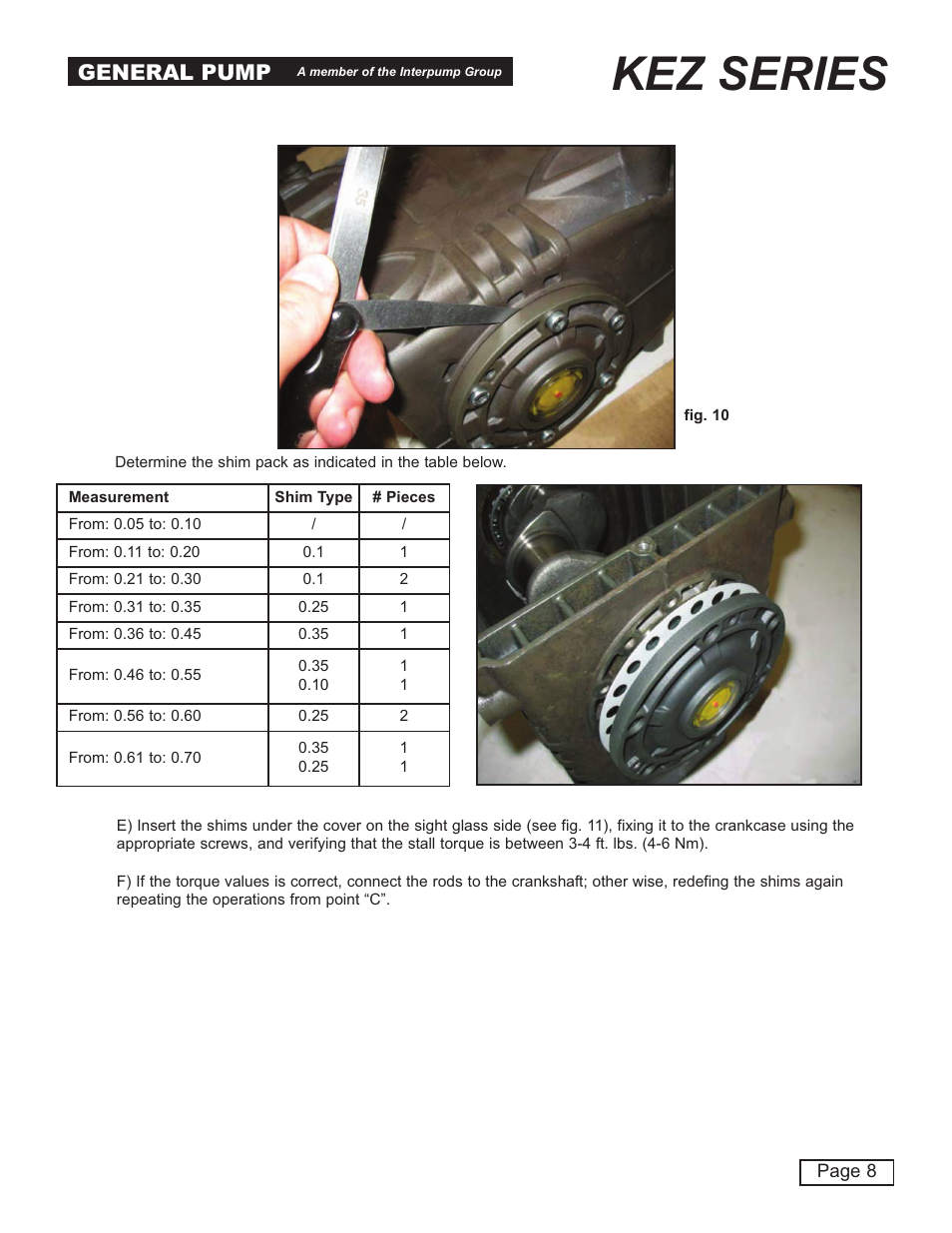 Kez series, General pump | General Pump KEZ Repair Manual User Manual | Page 8 / 16