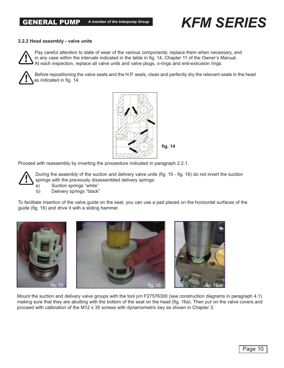 Kfm series, General pump | General Pump KFM Repair Manual User Manual | Page 10 / 16