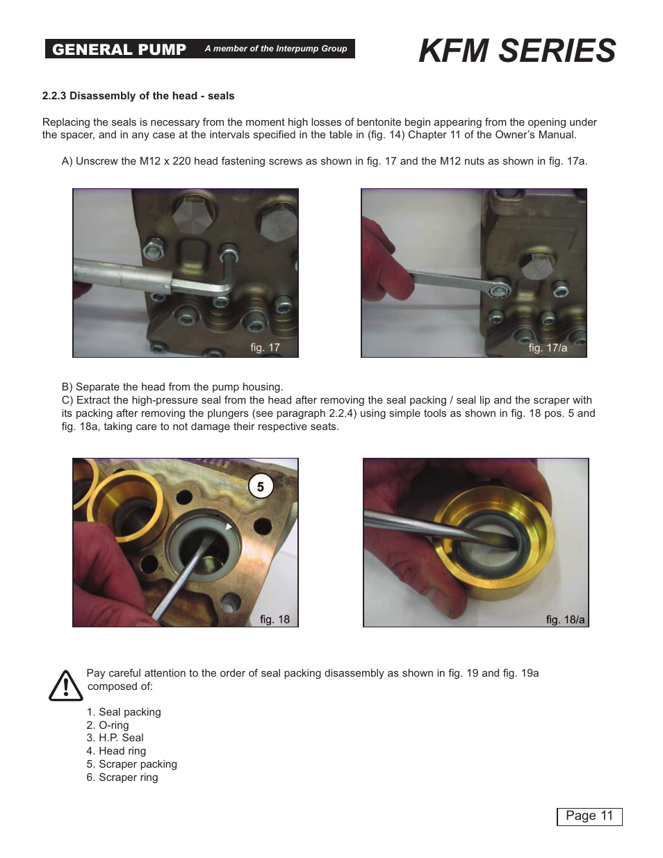 Kfm series, General pump | General Pump KFM Repair Manual User Manual | Page 11 / 16