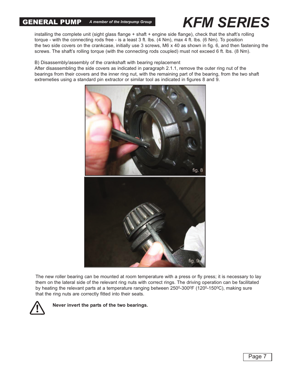 Kfm series, General pump | General Pump KFM Repair Manual User Manual | Page 7 / 16