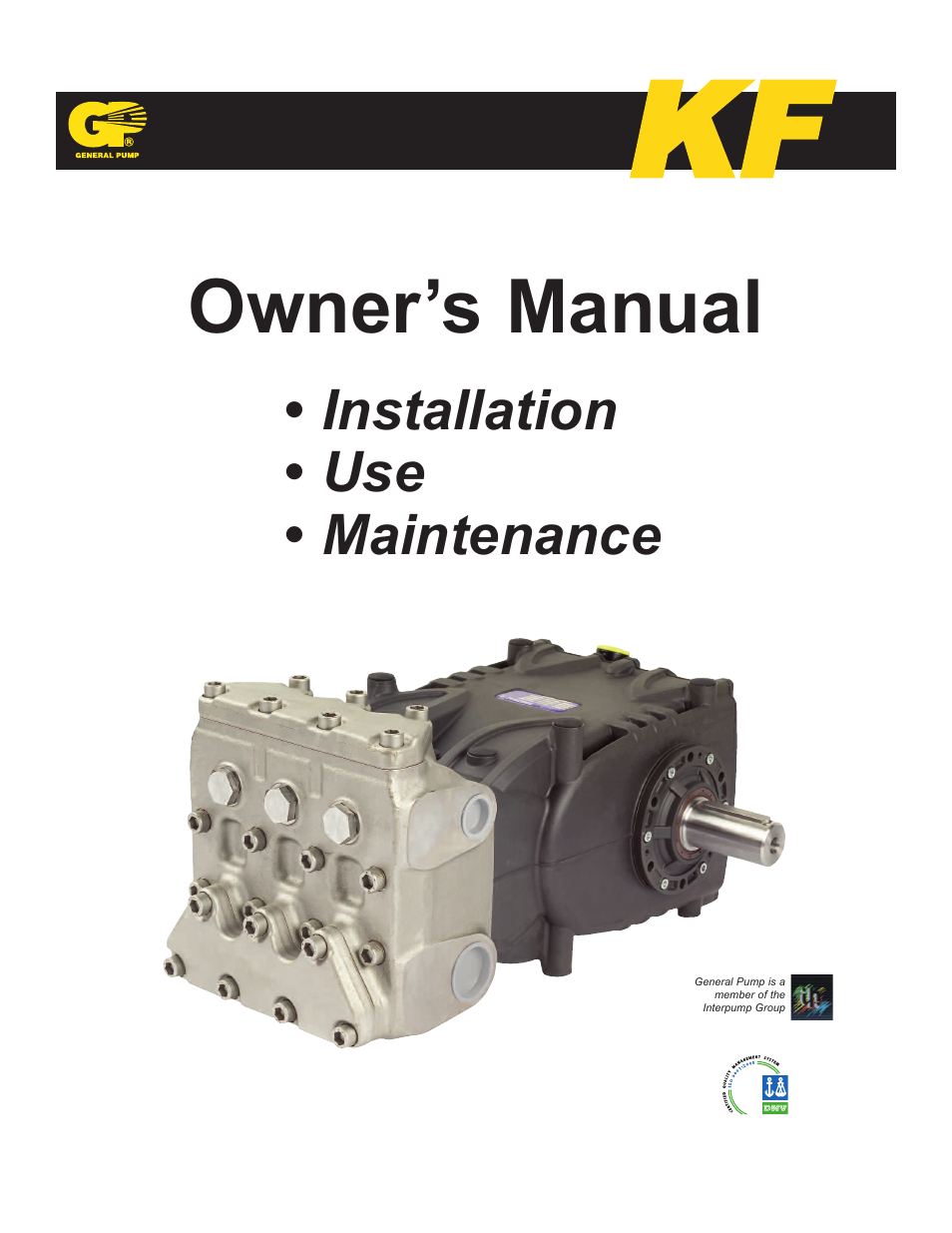 General Pump KF Owner Manual User Manual | 22 pages