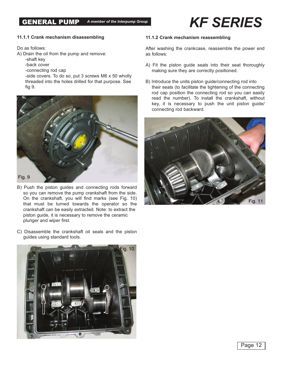 Kf series, General pump | General Pump KF Owner Manual User Manual | Page 12 / 22