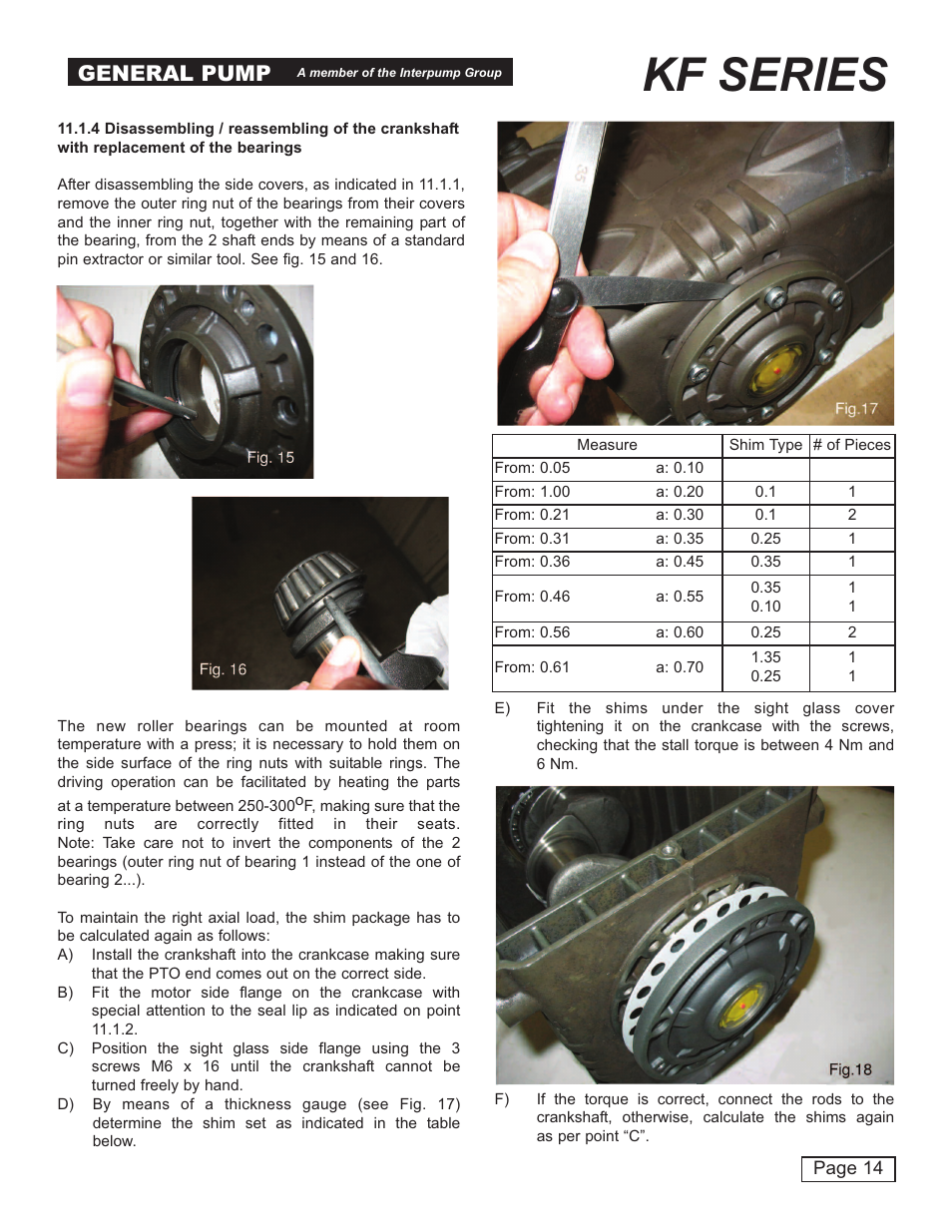 Kf series, General pump | General Pump KF Owner Manual User Manual | Page 14 / 22