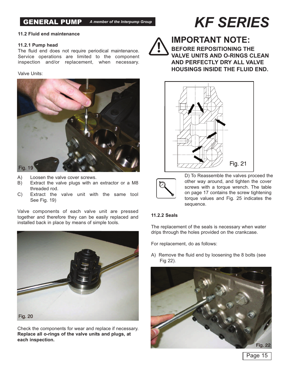 Kf series, General pump | General Pump KF Owner Manual User Manual | Page 15 / 22