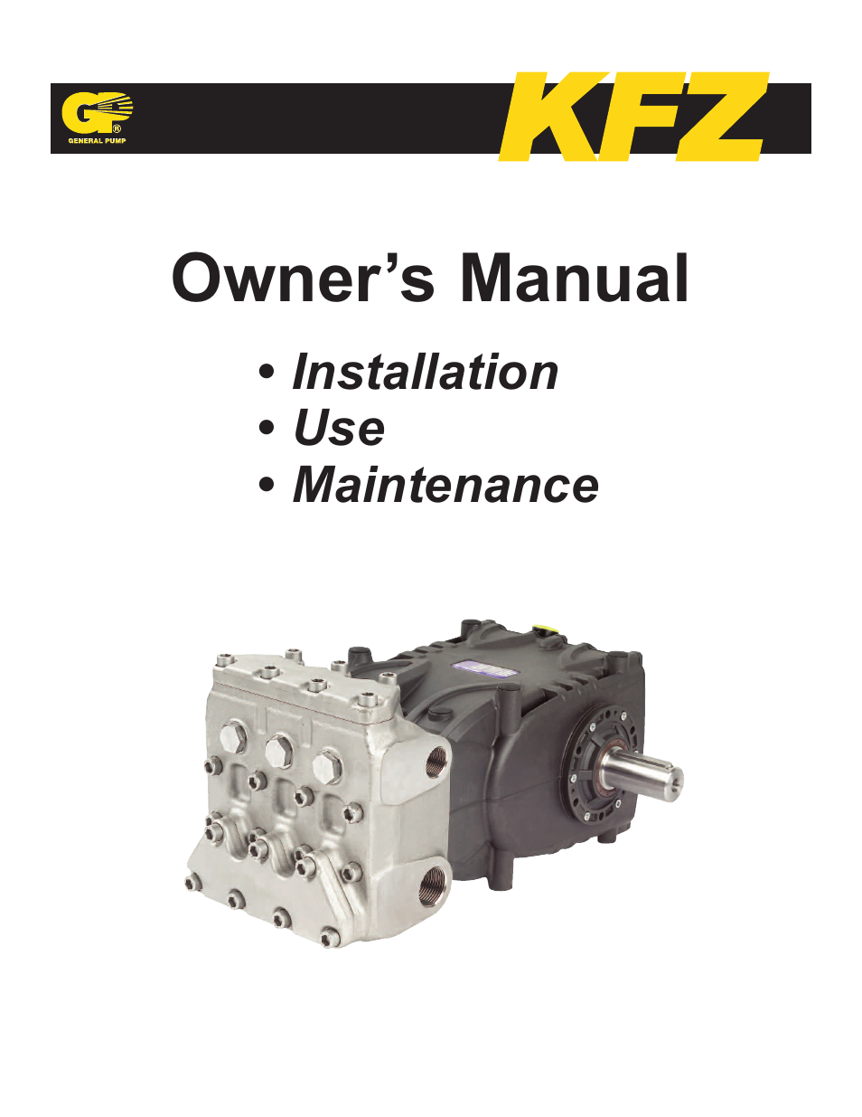 General Pump KFZ Owner Manual User Manual | 24 pages