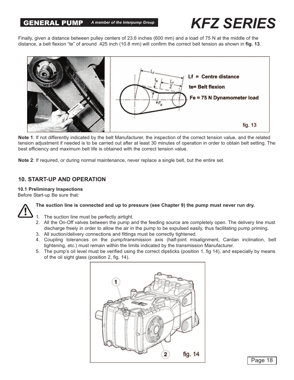 Kfz series, General pump | General Pump KFZ Owner Manual User Manual | Page 18 / 24