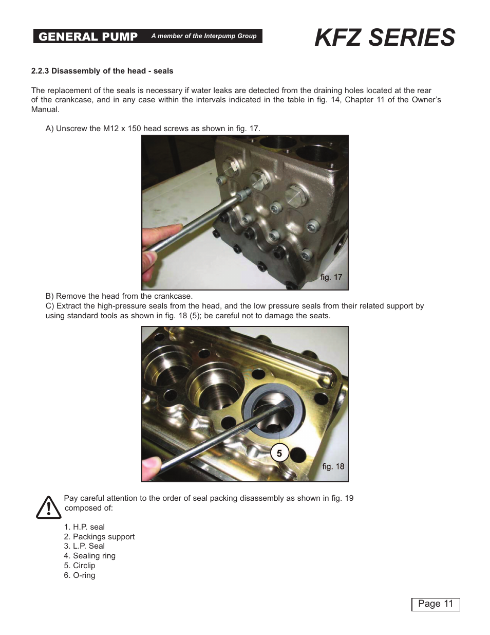 Kfz series, General pump | General Pump KFZ Repair Manual User Manual | Page 11 / 15