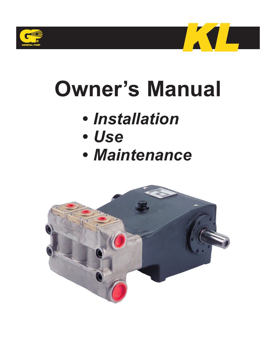 General Pump KL User Manual | 19 pages