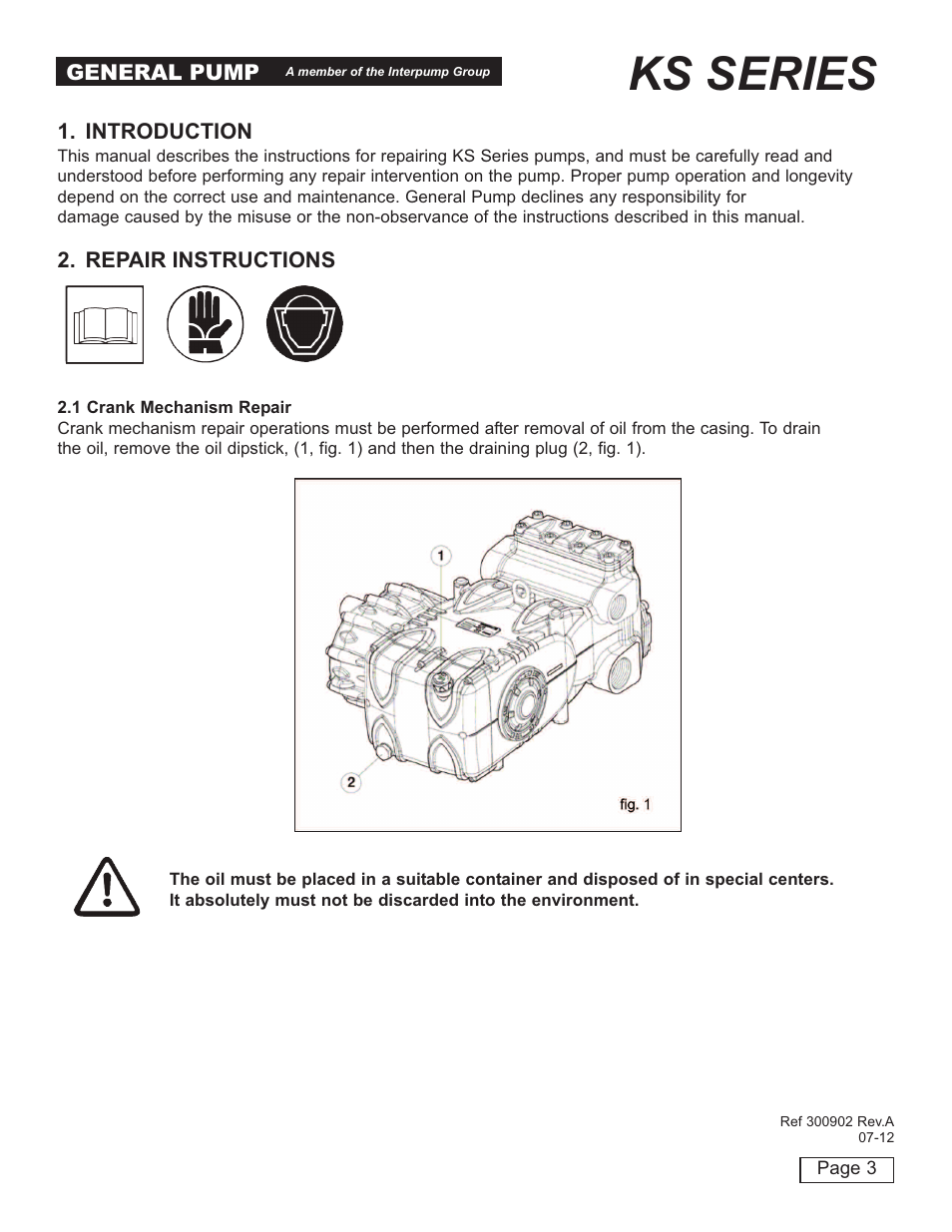 Ks series | General Pump KS Repair Manual User Manual | Page 3 / 21