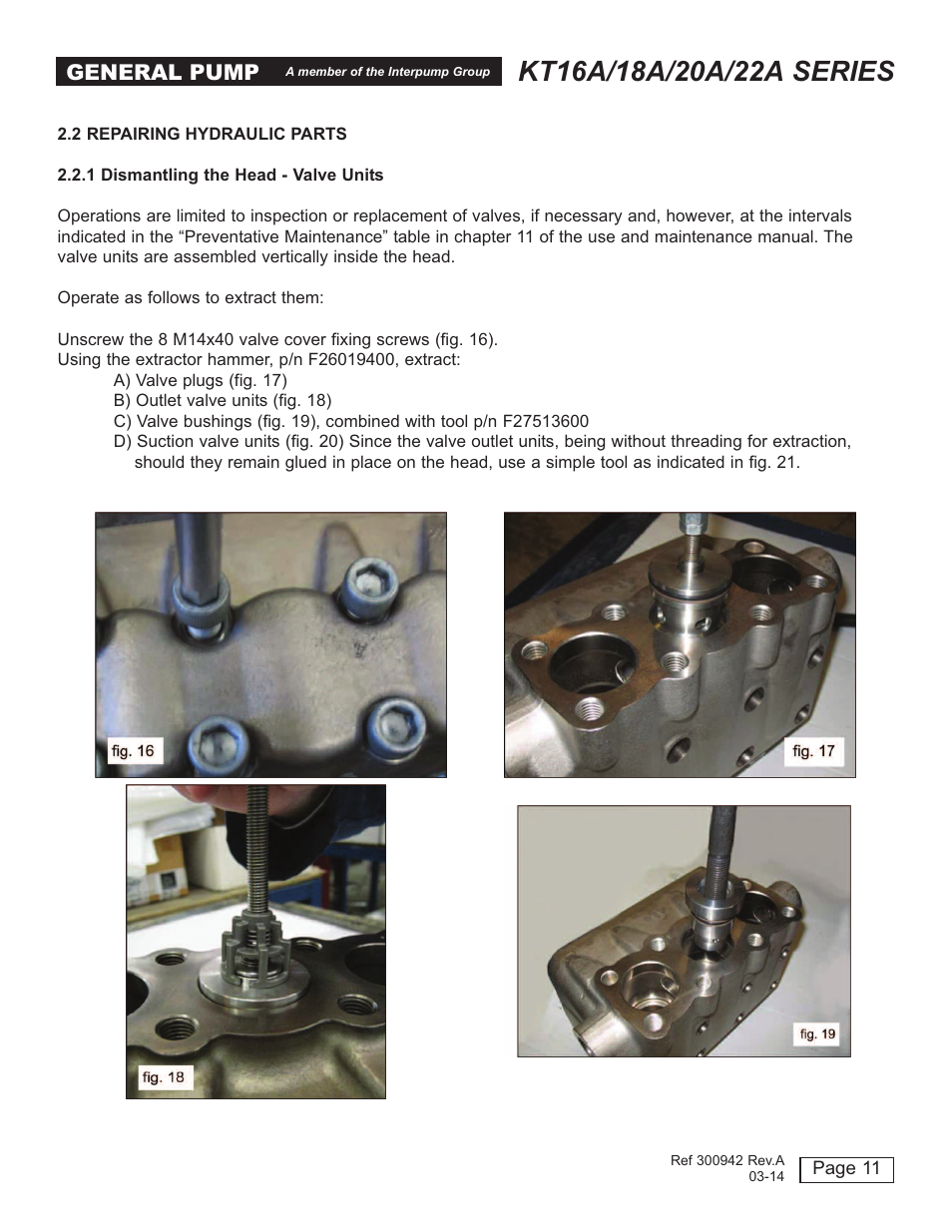 General pump | General Pump T16A-18A-20A-22A User Manual | Page 11 / 21