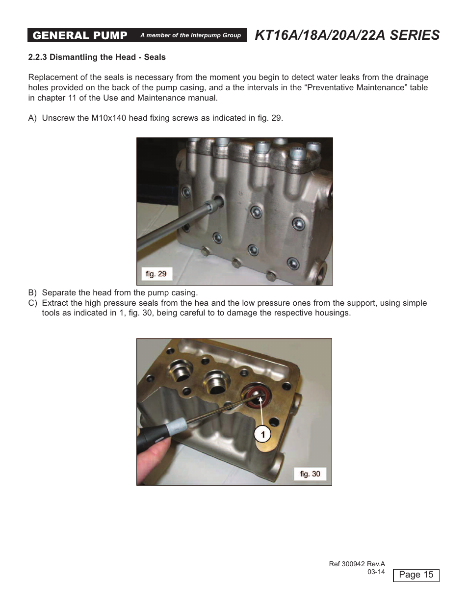 General pump | General Pump T16A-18A-20A-22A User Manual | Page 15 / 21