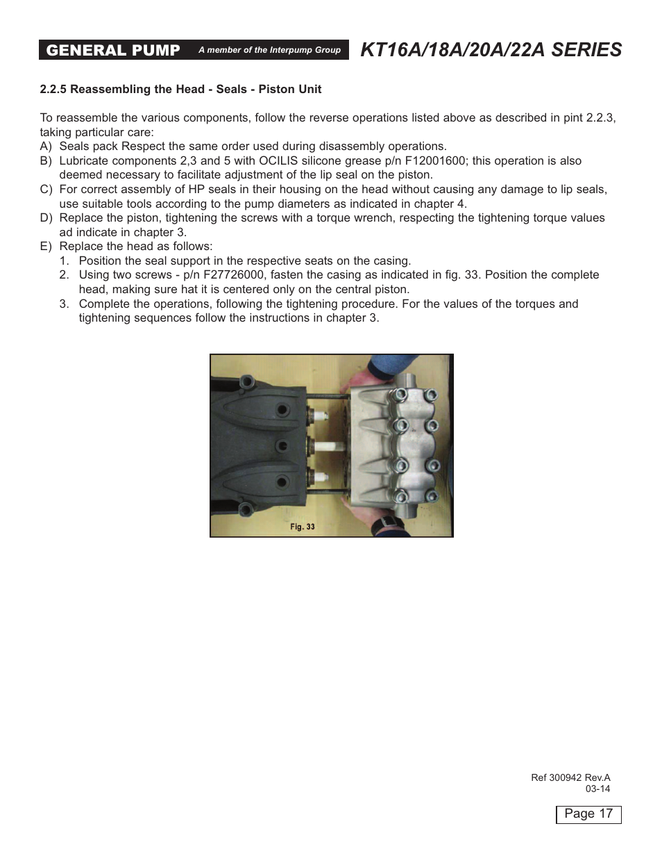 General pump | General Pump T16A-18A-20A-22A User Manual | Page 17 / 21
