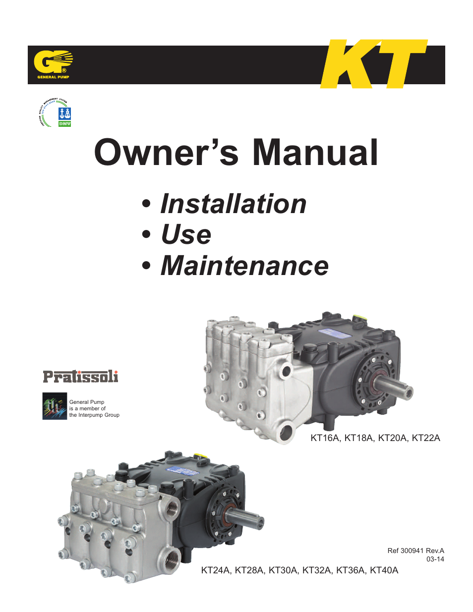 General Pump KT User Manual | 35 pages