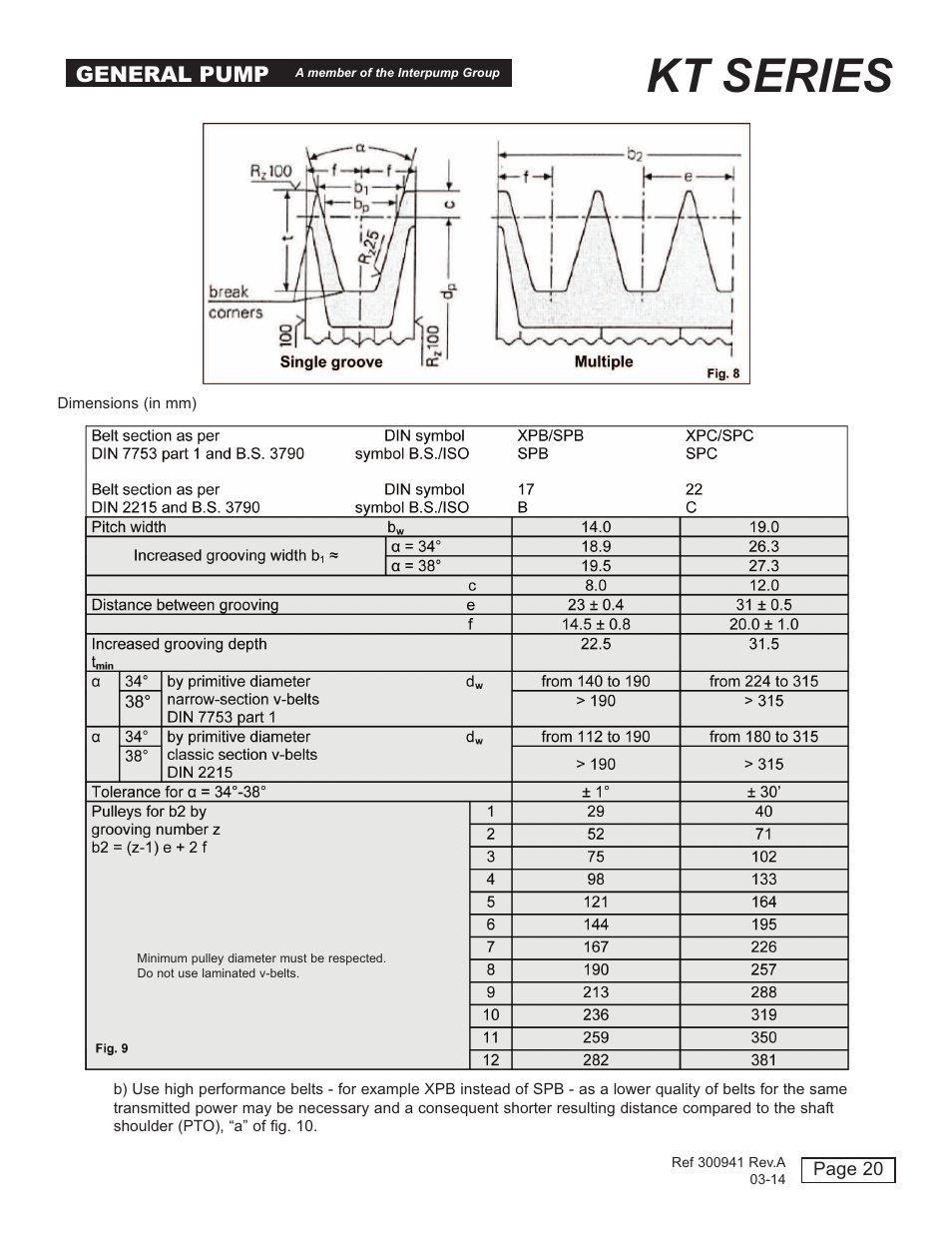 Kt series, General pump | General Pump KT User Manual | Page 20 / 35