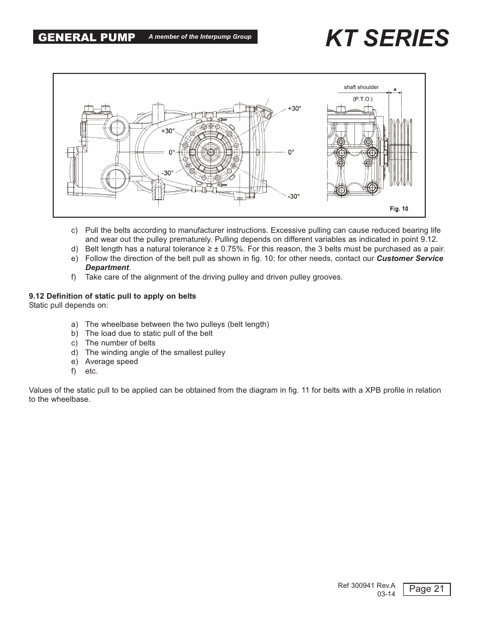 Kt series, General pump | General Pump KT User Manual | Page 21 / 35