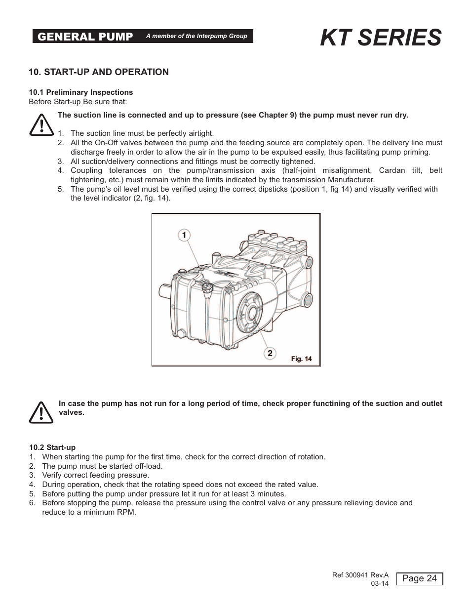 Kt series, General pump | General Pump KT User Manual | Page 24 / 35