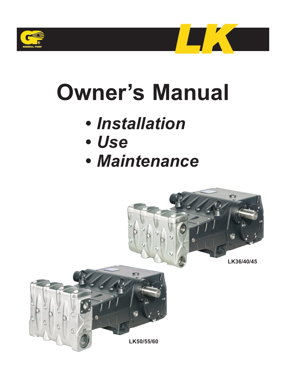 General Pump LK Owner Manual User Manual | 24 pages