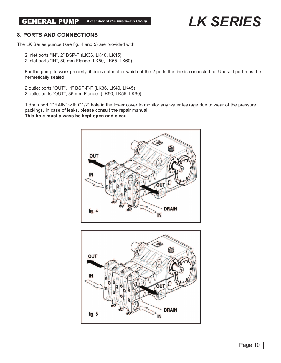 Lk series | General Pump LK Owner Manual User Manual | Page 10 / 24