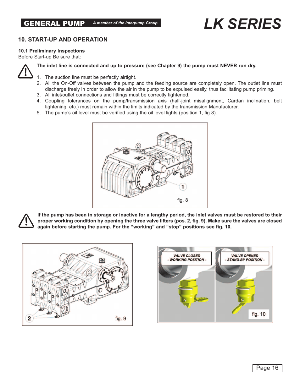 Lk series, General pump | General Pump LK Owner Manual User Manual | Page 16 / 24