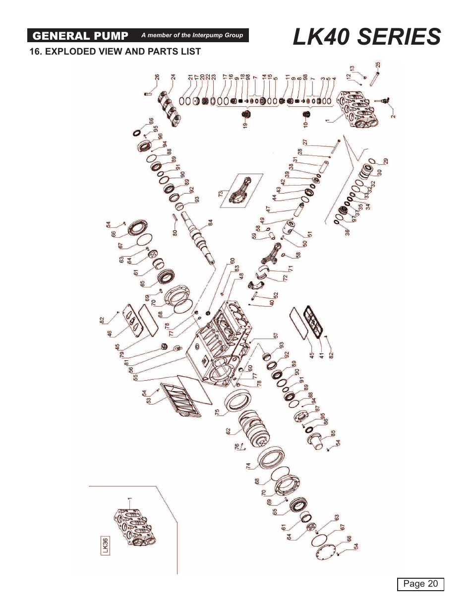 Lk40 series | General Pump LK Owner Manual User Manual | Page 20 / 24