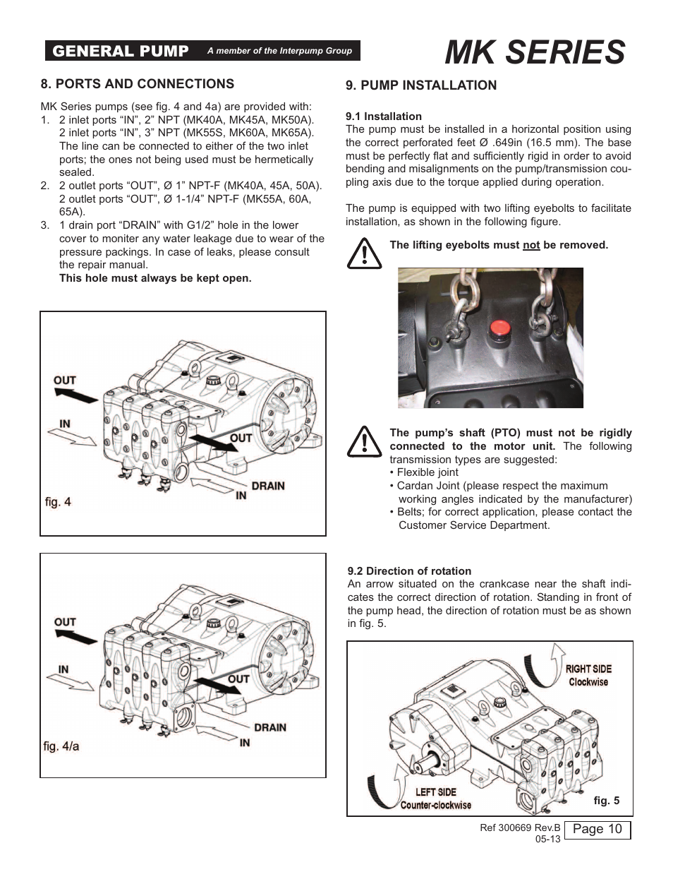 Mk series, General pump | General Pump MK Owner Manual User Manual | Page 10 / 21