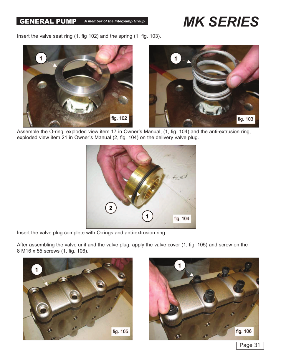 Mk series | General Pump MK Repair Manual User Manual | Page 31 / 45