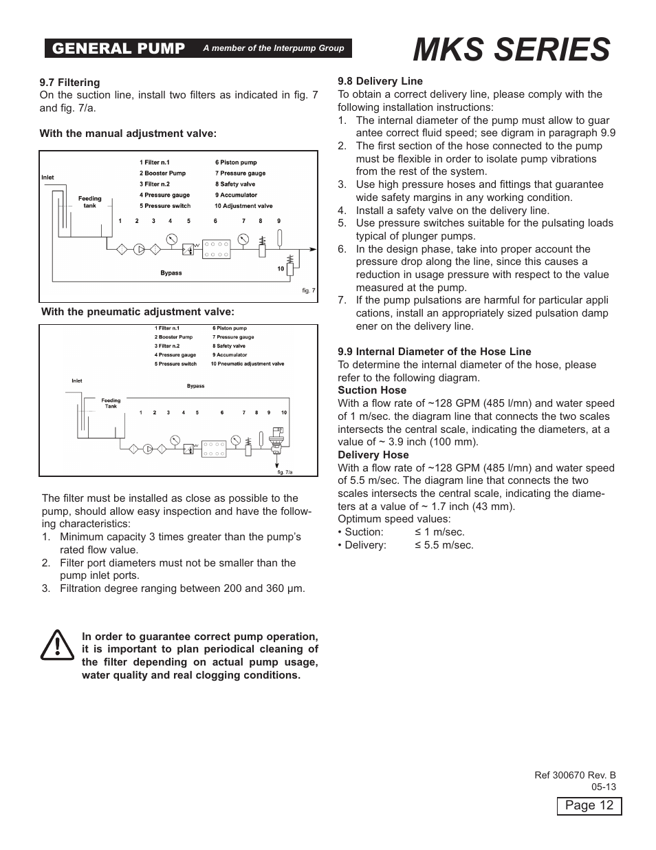 Mks series, General pump | General Pump MKS Owner Manual User Manual | Page 12 / 21