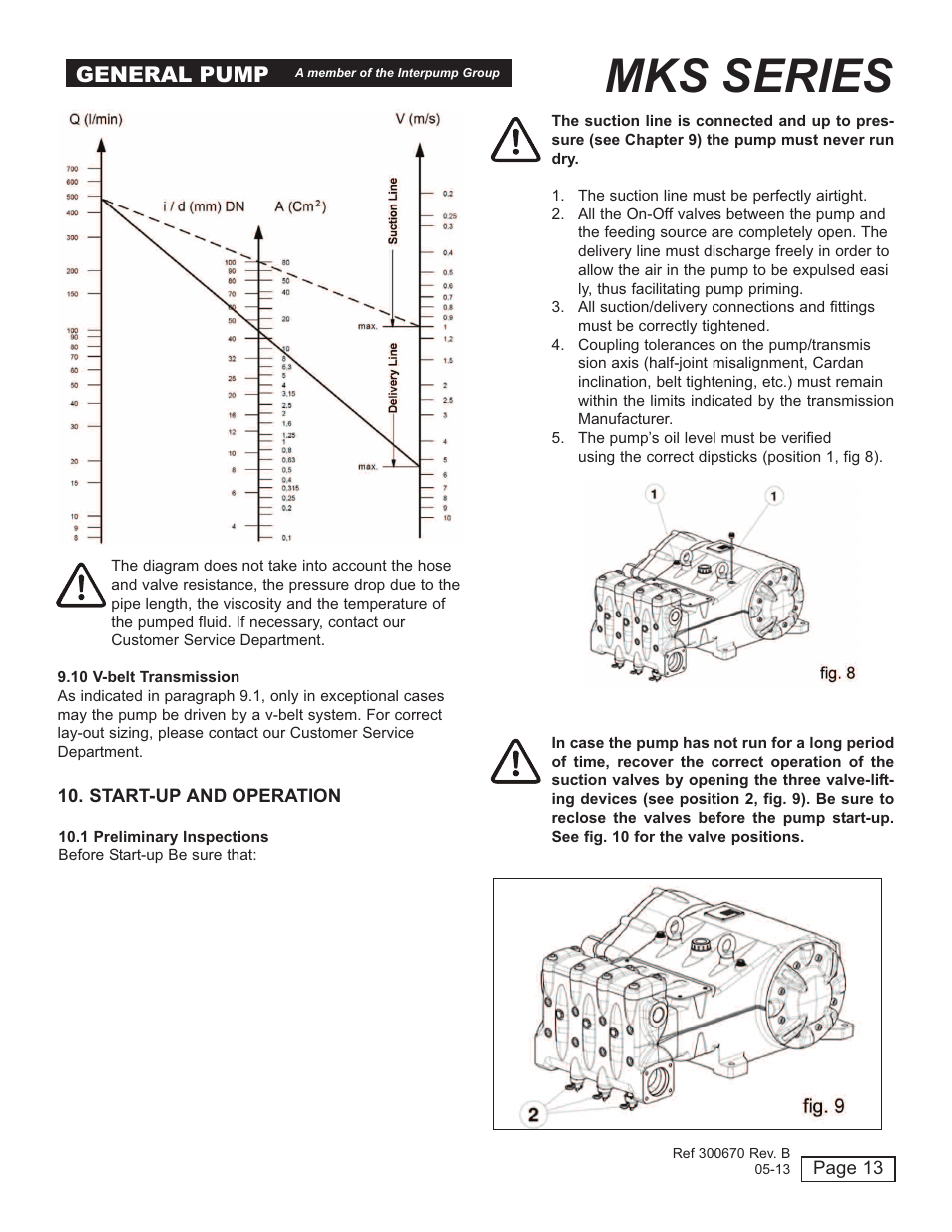 Mks series, General pump | General Pump MKS Owner Manual User Manual | Page 13 / 21