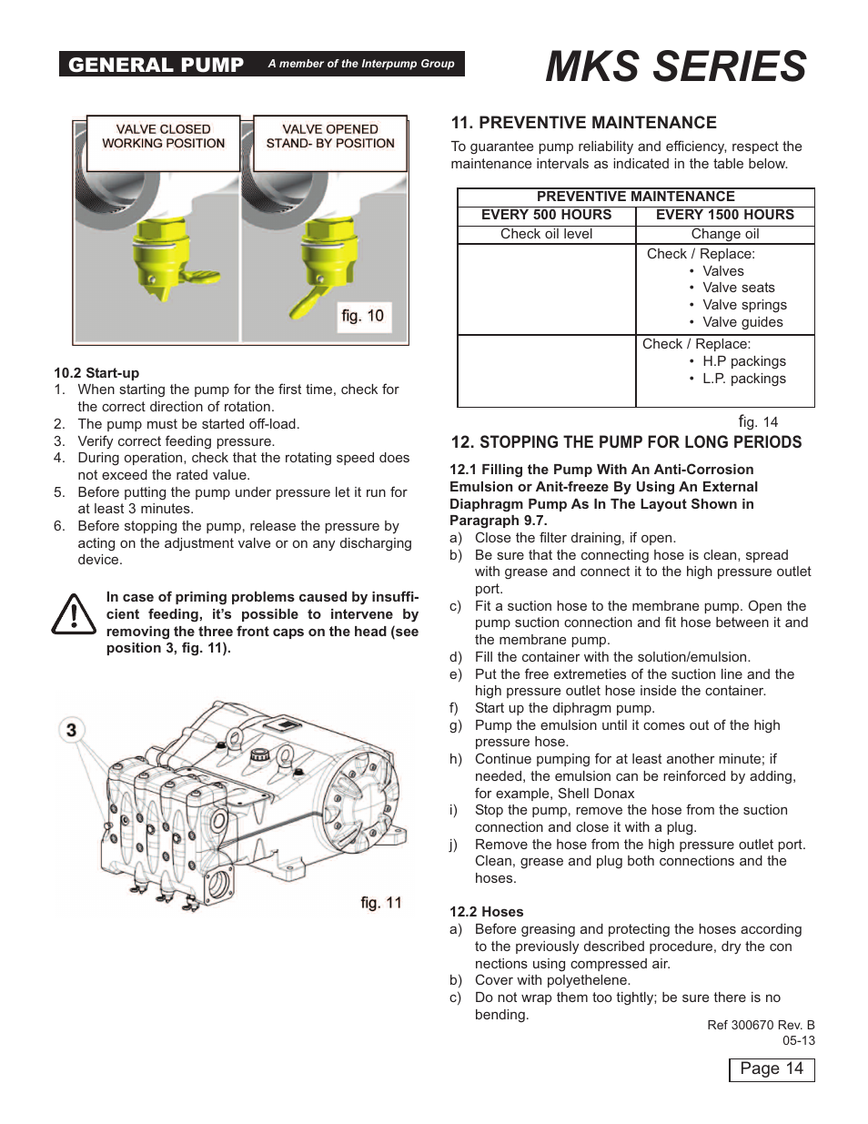 Mks series, General pump | General Pump MKS Owner Manual User Manual | Page 14 / 21