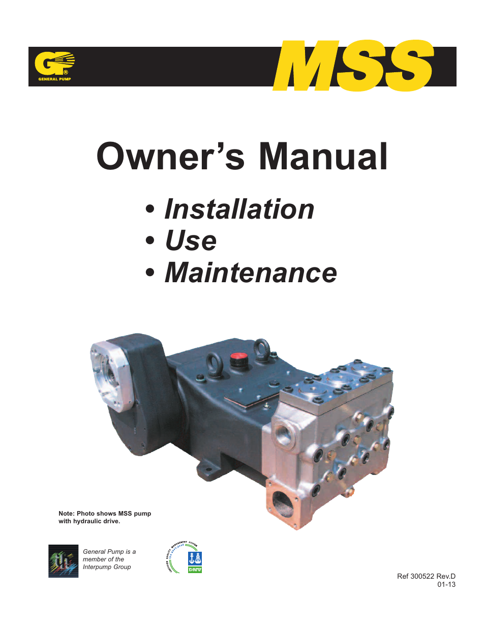 General Pump MSS Owner Manual User Manual | 21 pages