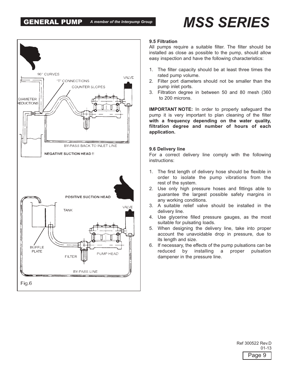 Mss series, General pump | General Pump MSS Owner Manual User Manual | Page 9 / 21