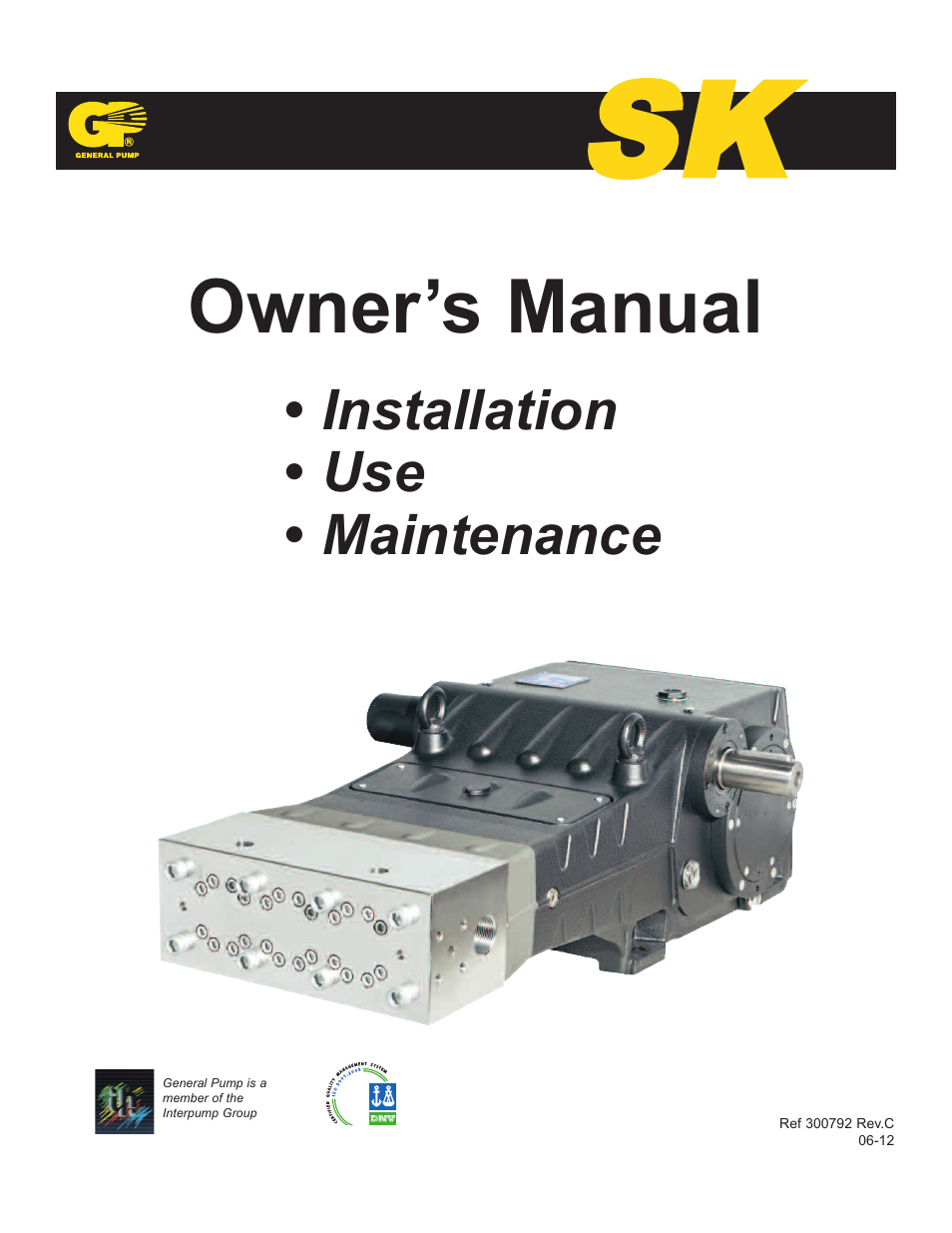 General Pump SK Owner Manual User Manual | 22 pages