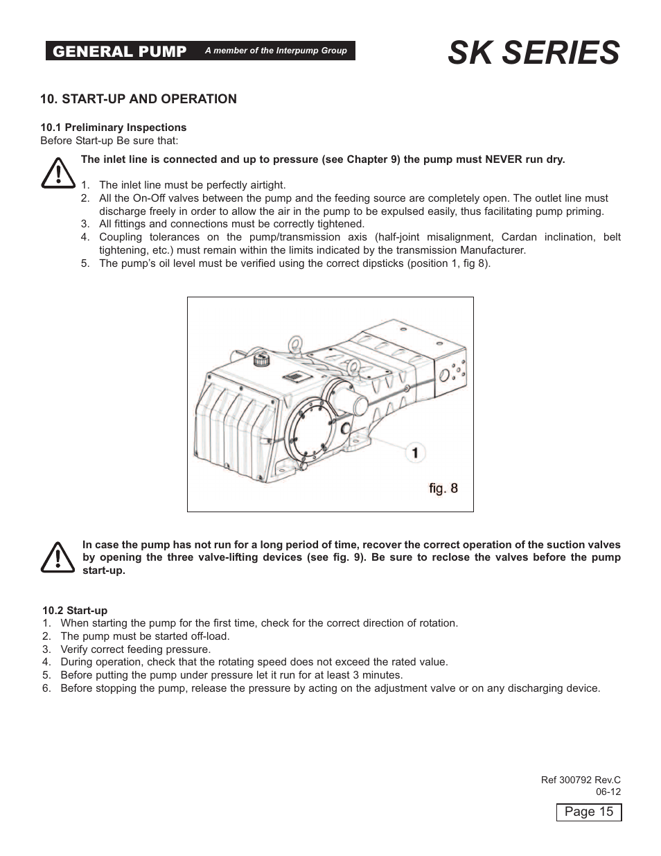 Sk series, General pump | General Pump SK Owner Manual User Manual | Page 15 / 22