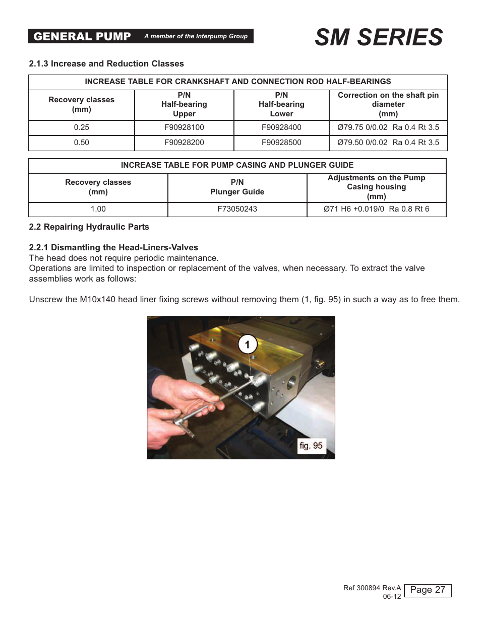 Sm series, General pump | General Pump SM Repair Manual User Manual | Page 27 / 41