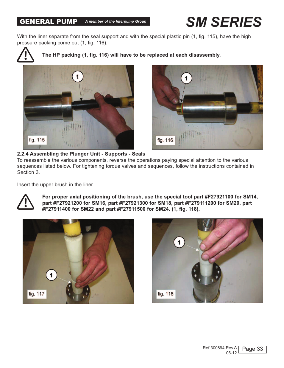 Sm series | General Pump SM Repair Manual User Manual | Page 33 / 41