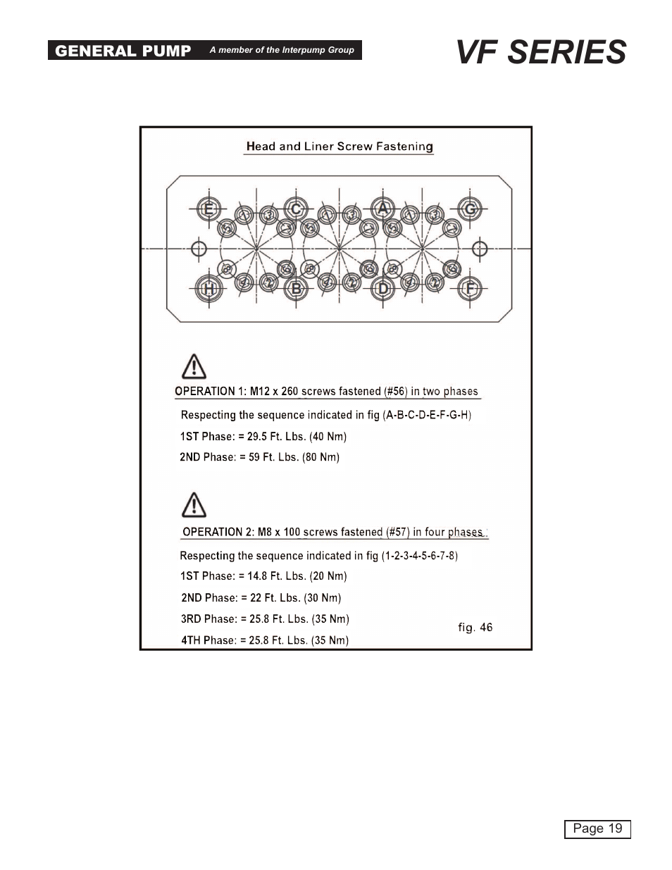 Vf series | General Pump VF Repair Manual User Manual | Page 19 / 21