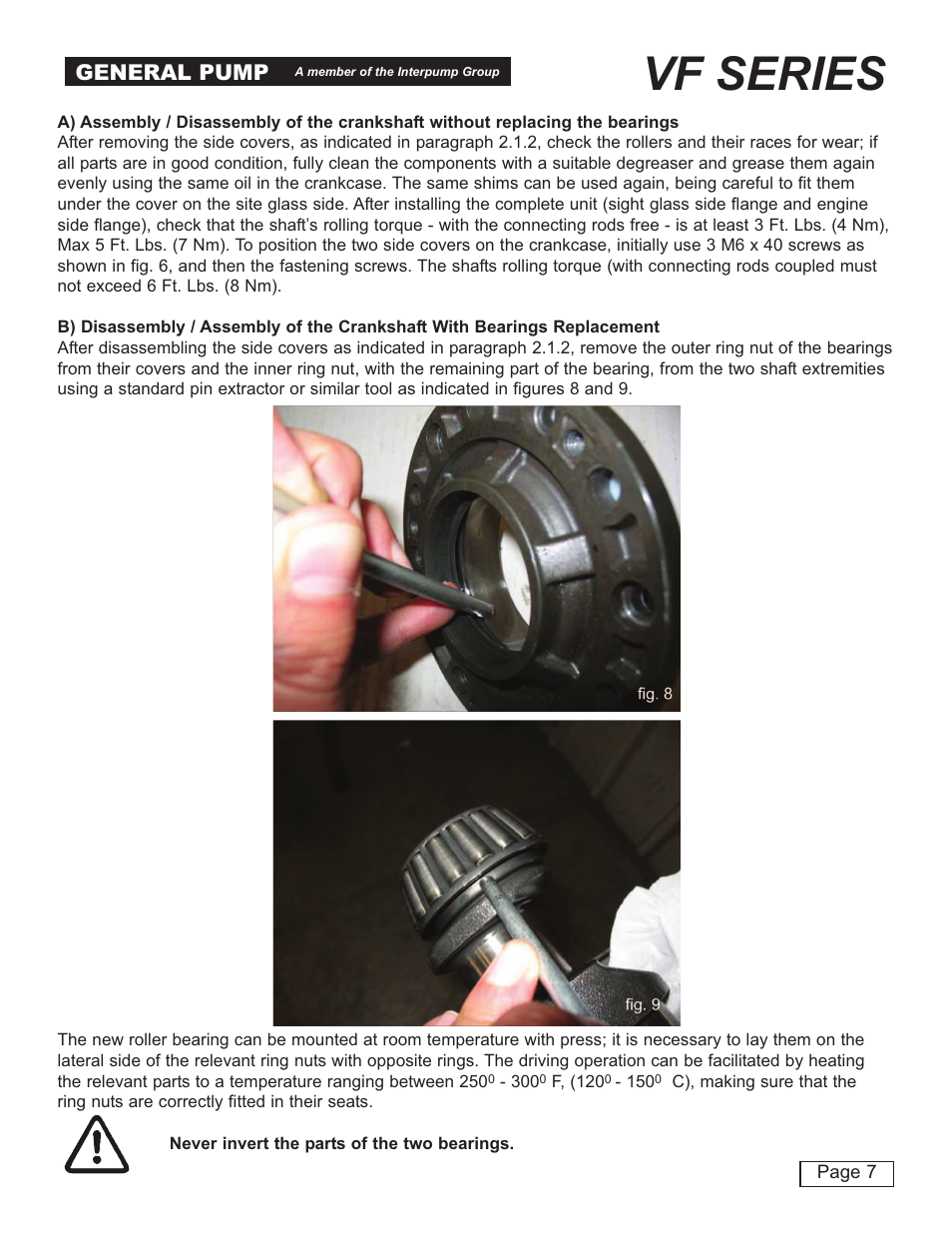 Vf series, General pump | General Pump VF Repair Manual User Manual | Page 7 / 21