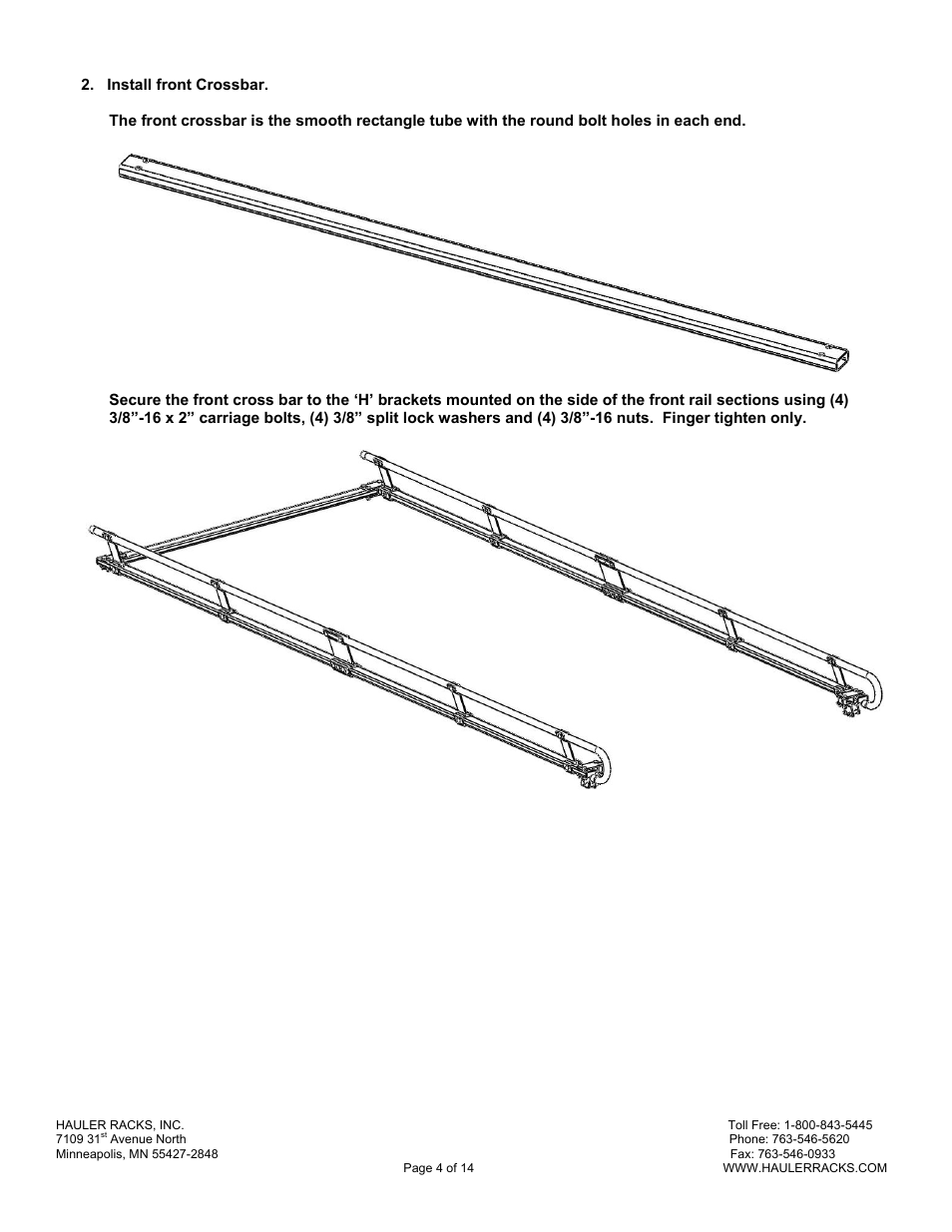 Hauler Racks C-12 SERIES RACKS User Manual | Page 4 / 14