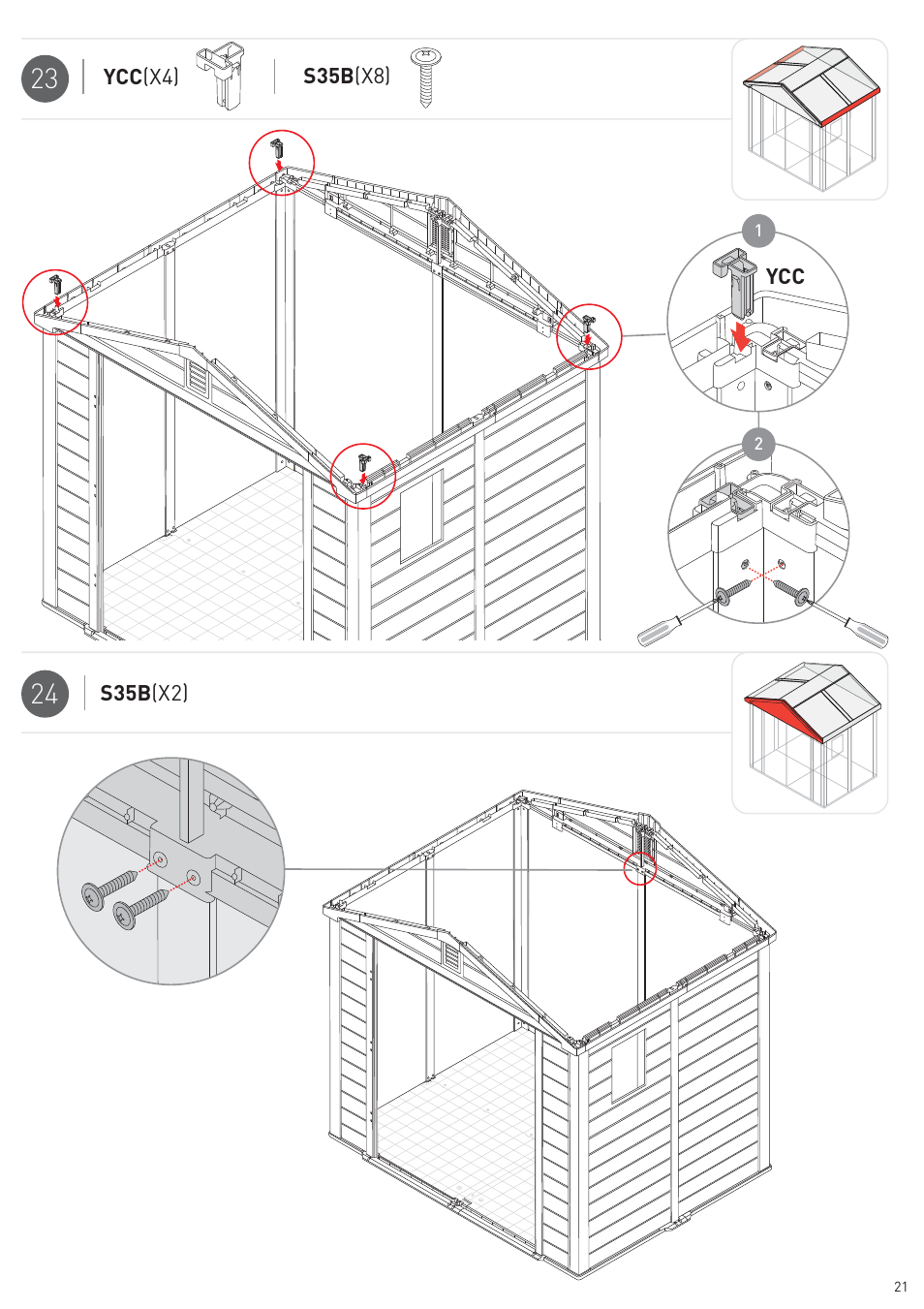 Keter Infinity 8X6 NG User Manual | Page 23 / 60