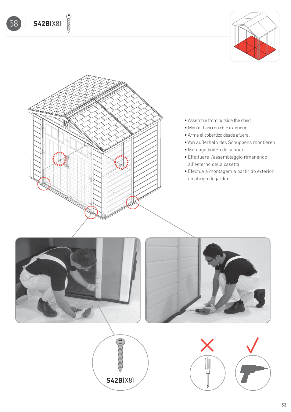 Keter Infinity 8X6 NG User Manual | Page 55 / 60