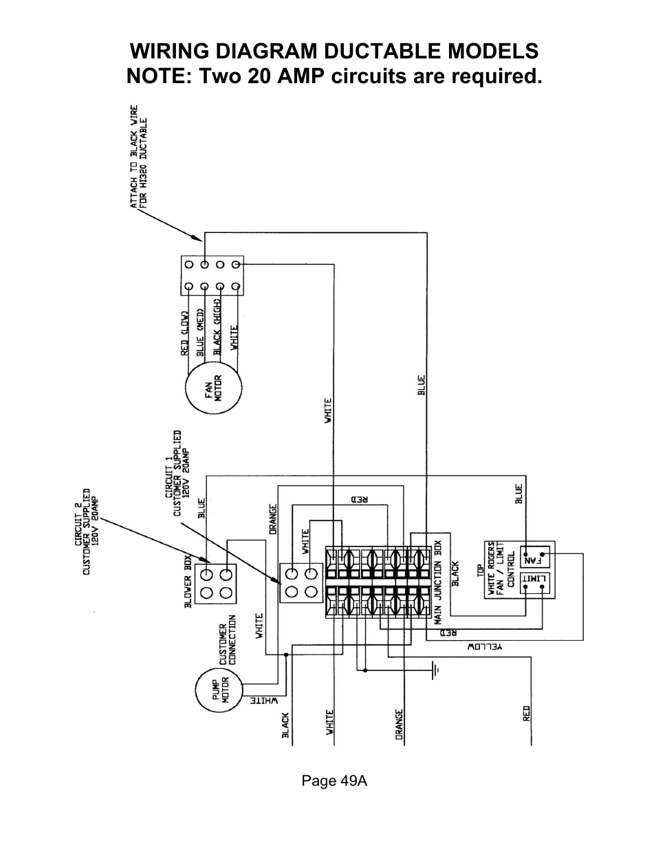 Wiring diagram ductable models | Lanair HI320 User Manual | Page 68 / 88