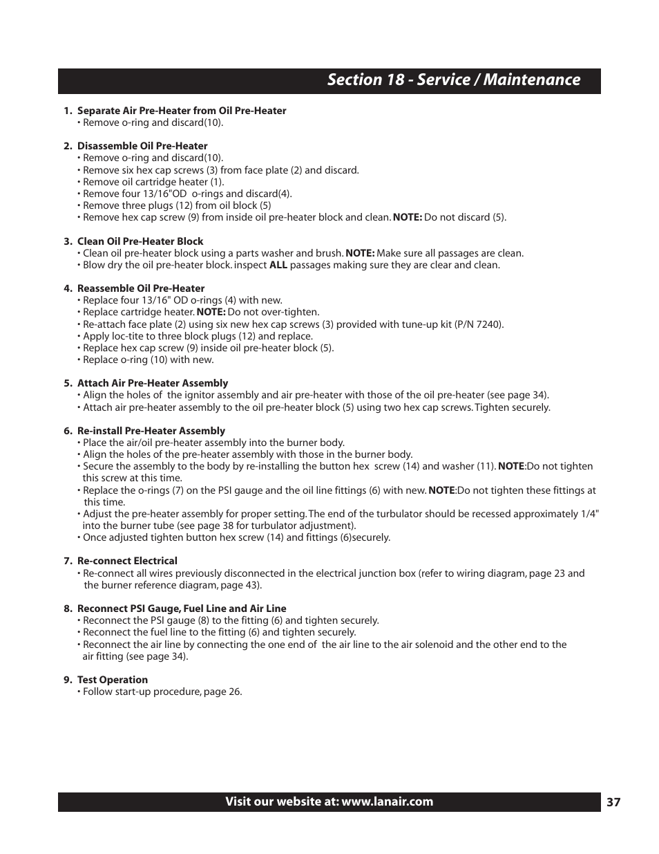 Lanair MXB360 User Manual | Page 37 / 44