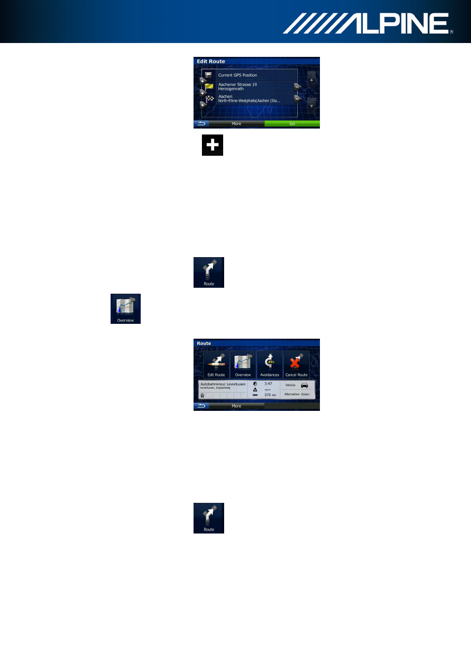 2 viewing the entire route on the map | Alpine INA-W910R User Manual | Page 49 / 80