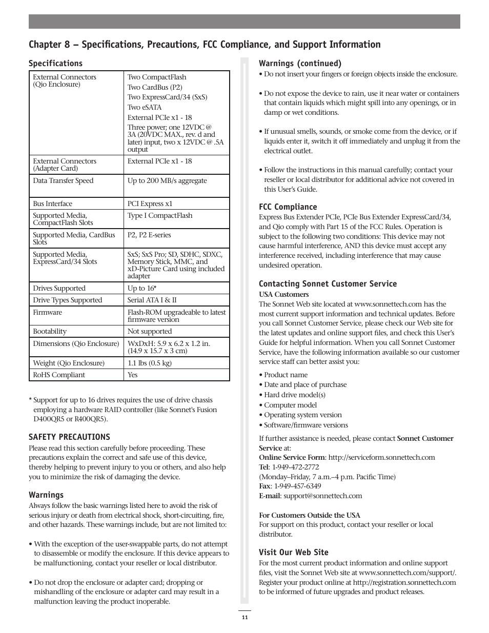 Sonnet Technologies Qio Windows User Manual | Page 15 / 16