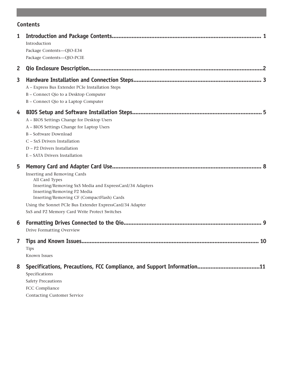 Sonnet Technologies Qio Windows User Manual | Page 3 / 16