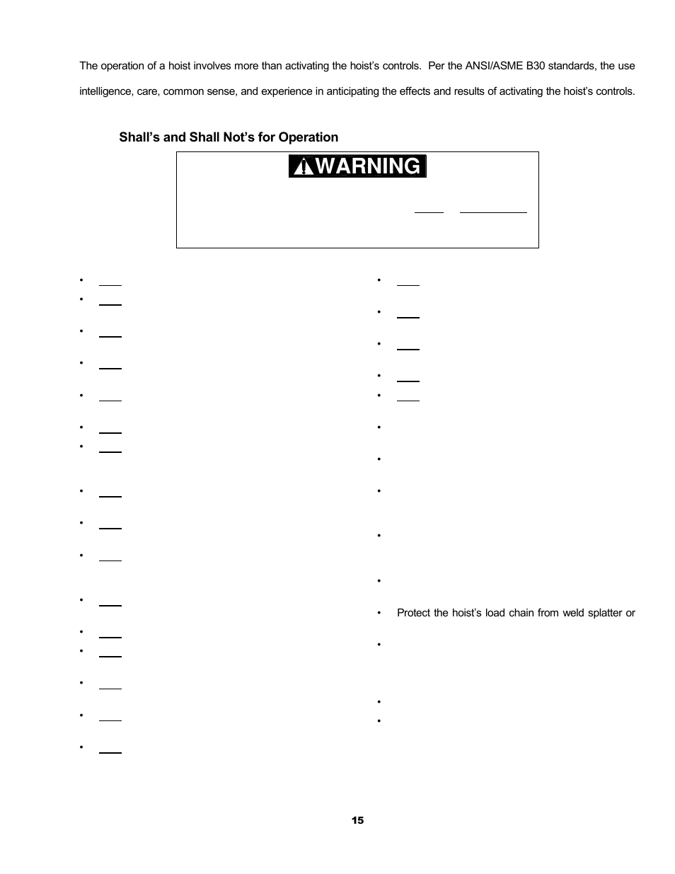 Harrington Hoists and Cranes LB Lever Hoist - (L5) User Manual | Page 15 / 64