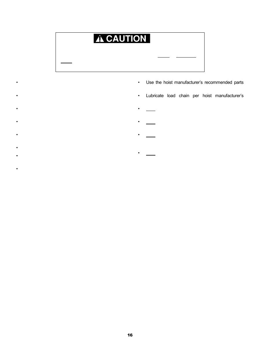 Harrington Hoists and Cranes LB Lever Hoist - (L5) User Manual | Page 16 / 64