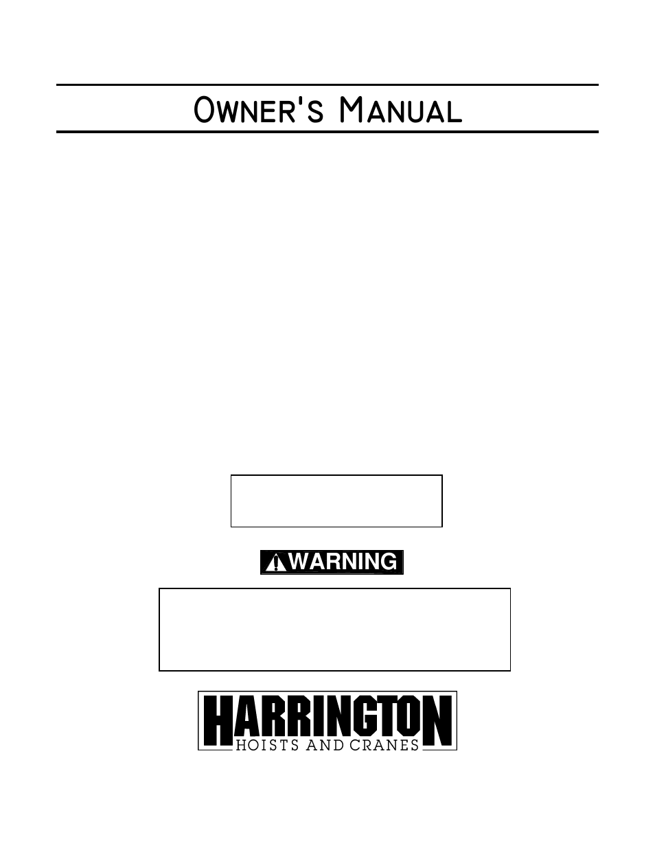 Harrington Hoists and Cranes HPC 500 End Truck User Manual | 32 pages