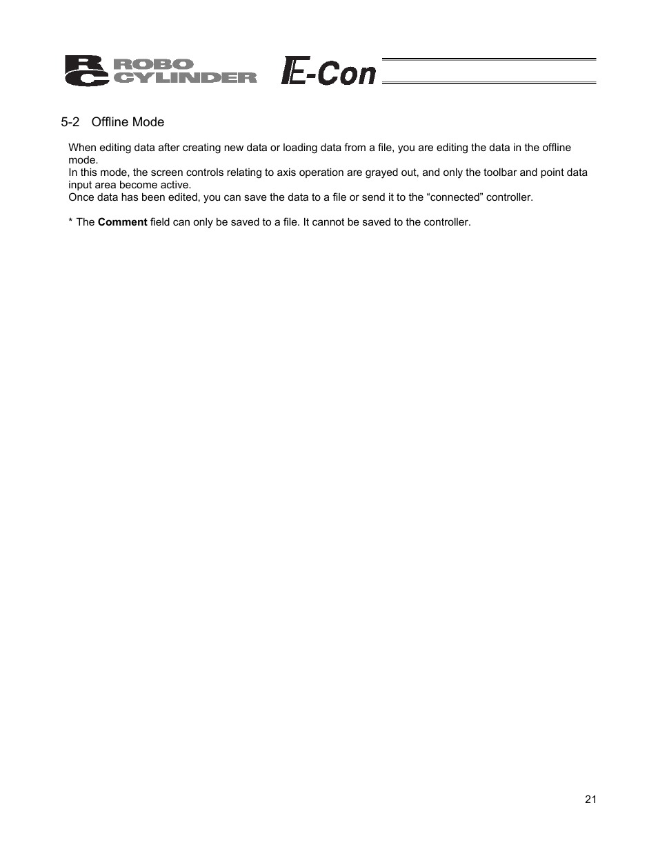 2 offline mode | IAI America RCB-101-MW User Manual | Page 26 / 38