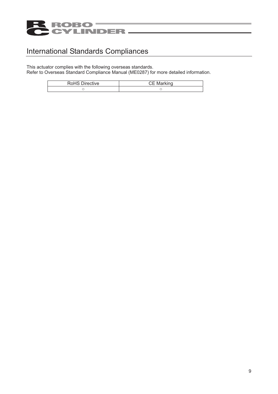 International standards compliances | IAI America RCP2-SRGD4R User Manual | Page 15 / 56
